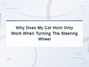 Fix Car Horn Only Works When Turning Steering Wheel - Diy Clock Spring Repair Guide
